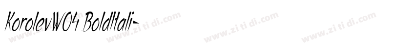 KorolevW04 BoldItali字体转换